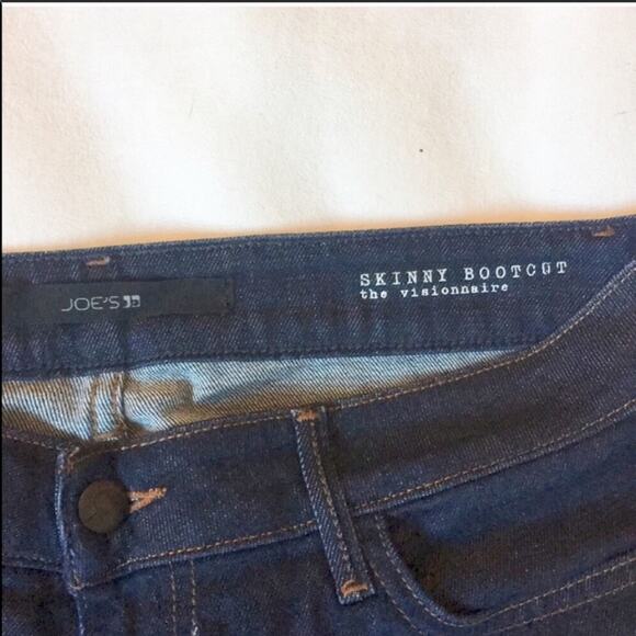 JOES Visionnaire Skinny Bootcut Flare Blue Dark Wash Mid Rise Denim Jeans 28 - Picture 4 of 7